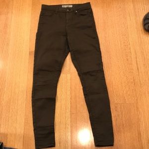 TOPSHOP OLIVE GREEN SKINNY JEANS